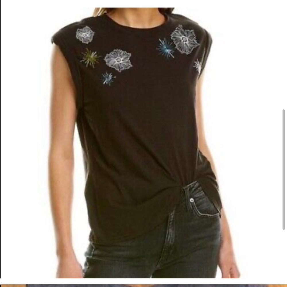Cinq a Sept Floral Bella Embellished Muscle Tank